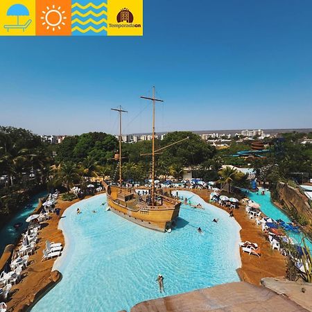 Piazza Com Acesso Ao Acqua Park - Gustavo Aparthotel Caldas Novas Bagian luar foto