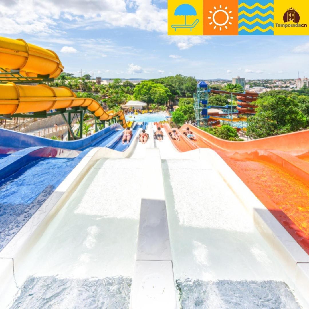Piazza Com Acesso Ao Acqua Park - Gustavo Aparthotel Caldas Novas Bagian luar foto