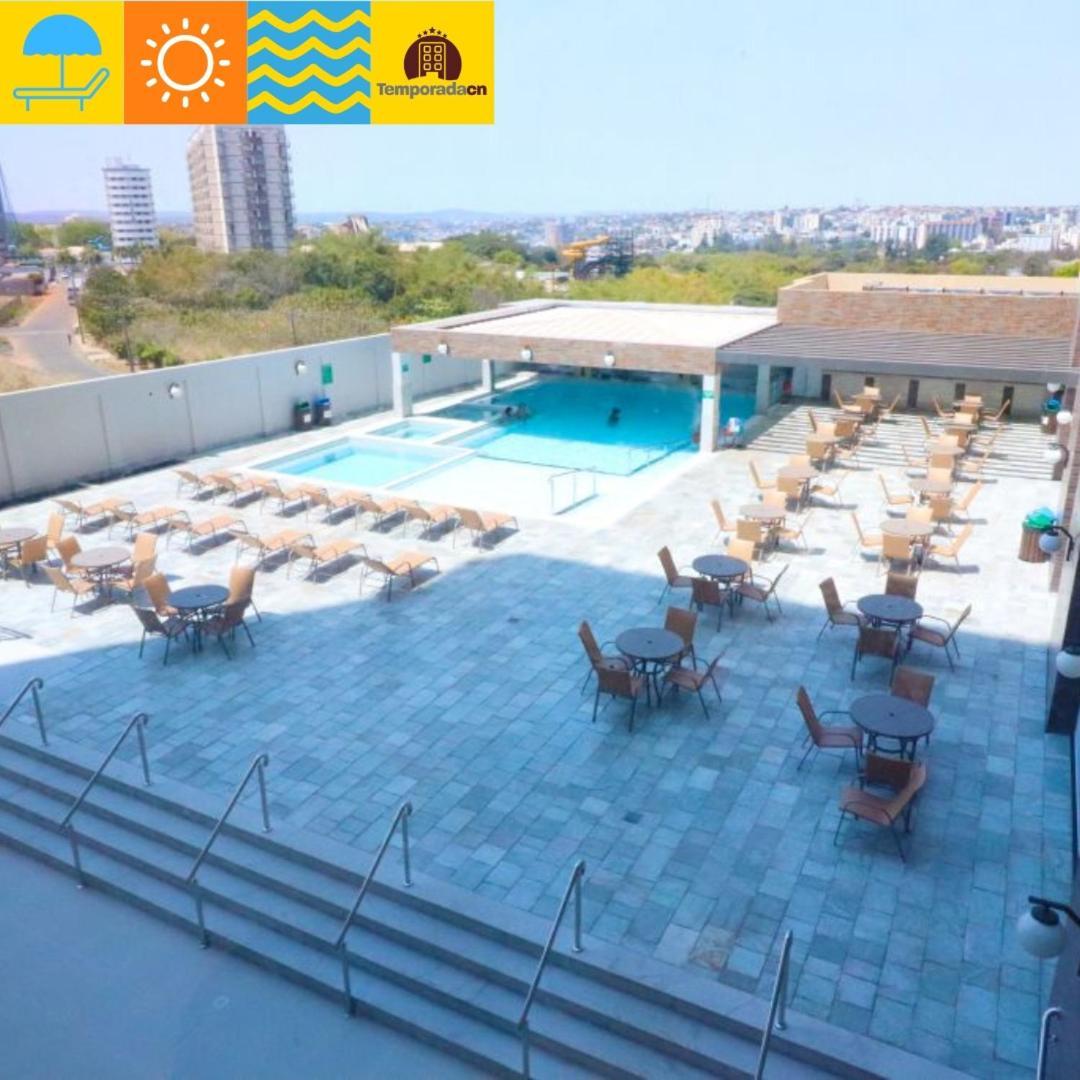 Piazza Com Acesso Ao Acqua Park - Gustavo Aparthotel Caldas Novas Bagian luar foto